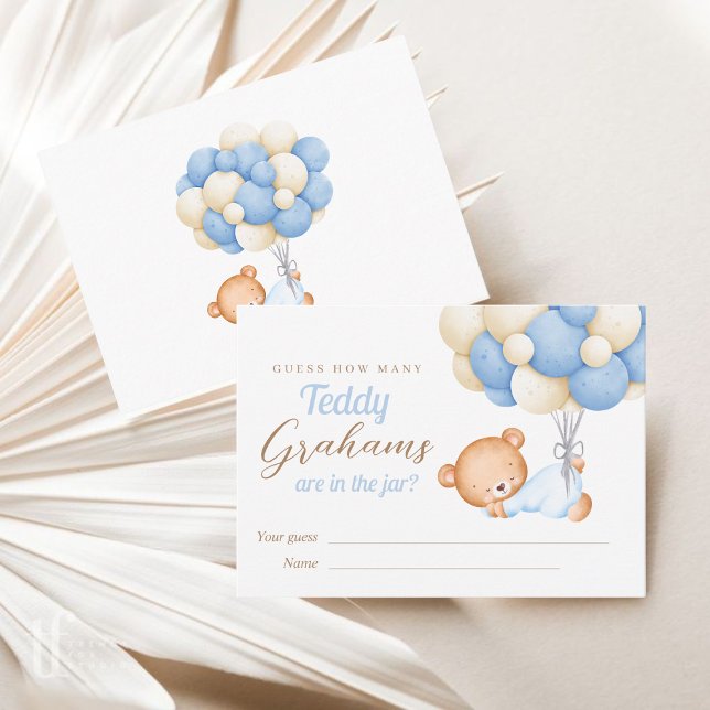 Bear Balloons Guess How Many Grahams  Enclosure Card (Creator Uploaded)