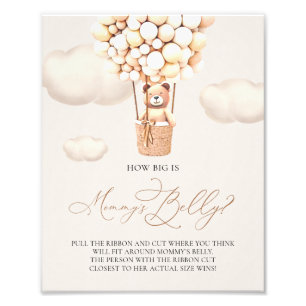 Bear Balloons - How big is Mommy's Belly - Sign