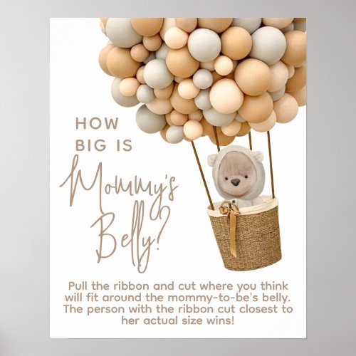 Bear Balloons Modern How Big Is Mommys Belly game Poster