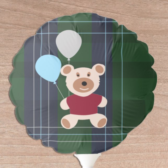 Bear & Balloons Plaid Baby Shower (Creator Uploaded)