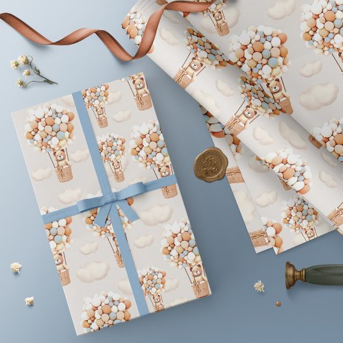 Bear Balloons Wrapping Paper