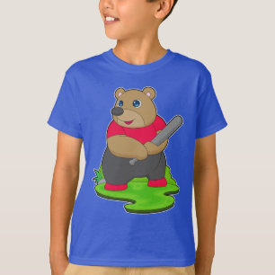 Bear Baseball Baseball bat T-Shirt