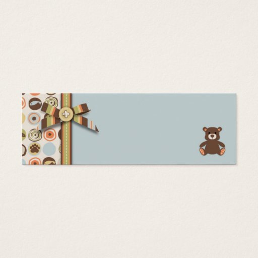 Customizable Bear Bear Boy Skinny Gift Tag Business Card Template