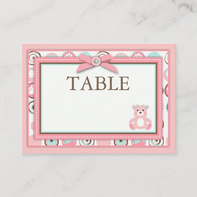 Bear Bear Girl Table Card Flat Mini (Front)