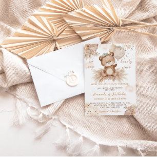 Bear Bearly Wait Baby Shower Invitation