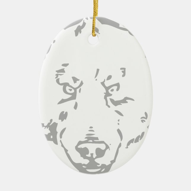 Bear Bears Brown Animal Forest Woodland Tree leaf Ceramic Ornament (Front)