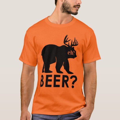 Bear Beer moose canada drinking shirt