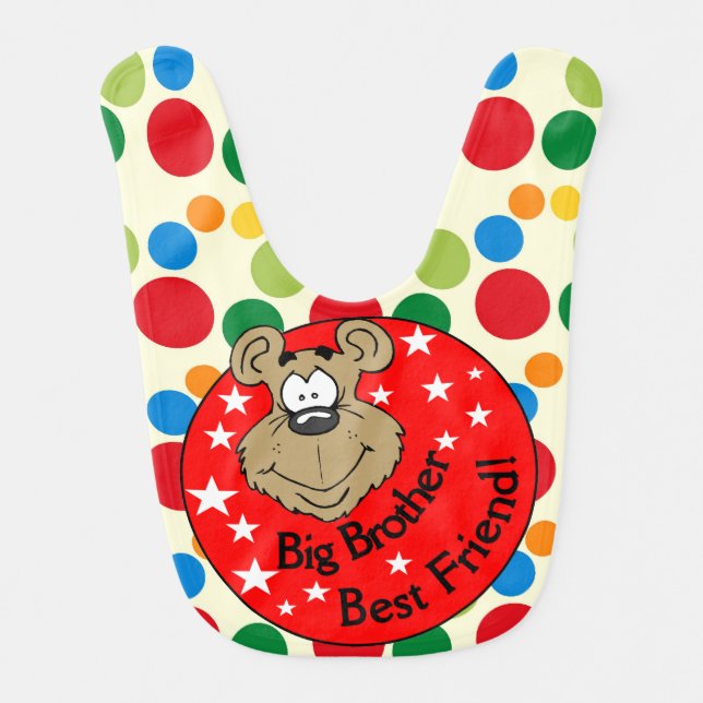 Bear Big Brother Best Friend Bib (Front)