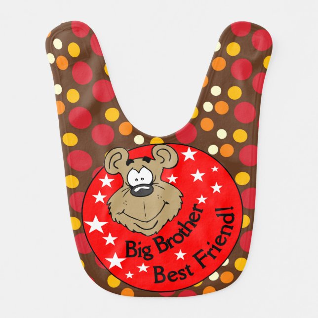 Bear Big Brother Best Friend Bib (Front)