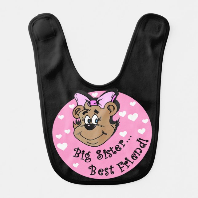 Bear Big Sister Best Friend Bib (Front)