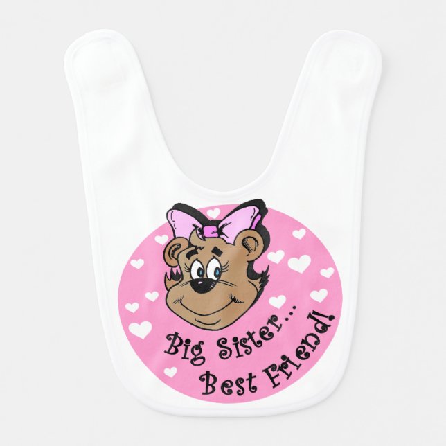 Bear Big Sister Best Friend Bib (Front)