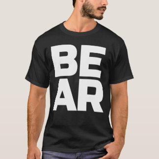 Bear Big Text Grizzly Black Brown Graphic T-Shirt