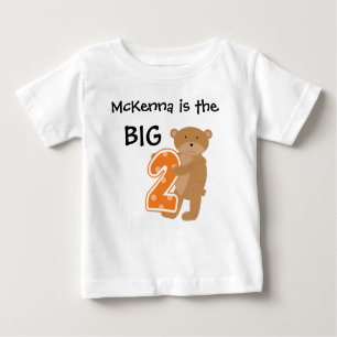 Bear Big Two Customizable Birthday T-shirt