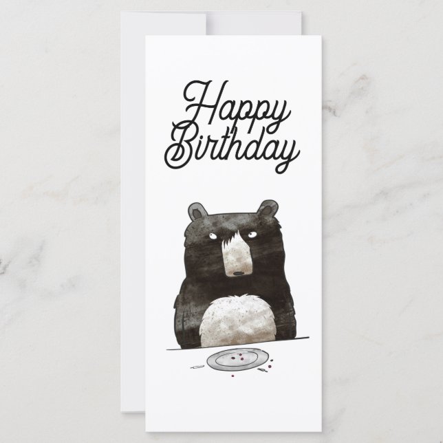 Bear birthday card (Front)
