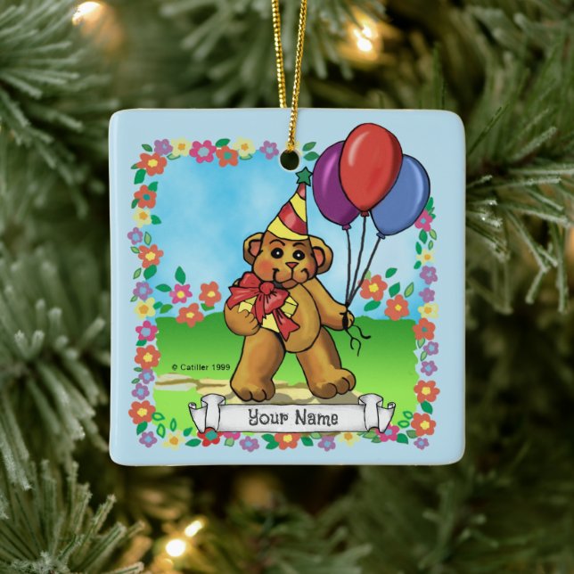 Bear Birthday Party ornaments  (Tree)