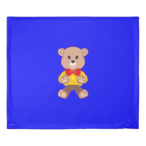 Bear Blue Duvet Cover