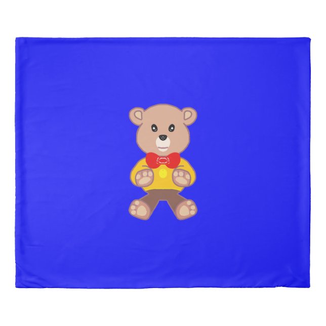 Bear Blue Duvet Cover (Front)