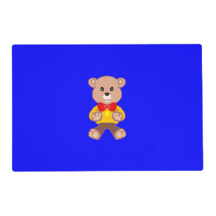 Bear Blue Laminated Placemat