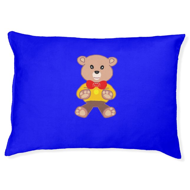 Bear Blue Pet Bed (Front)