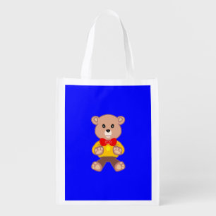 Bear Blue Reusable Grocery Bag