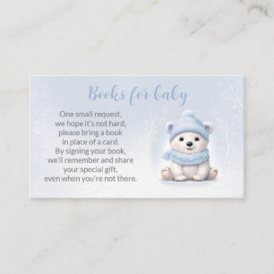 Bear Blue Winter Baby Shower Books For Baby Card