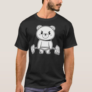 Bear Bodybuilder Weight Lifting Gym Workout Sports T-Shirt