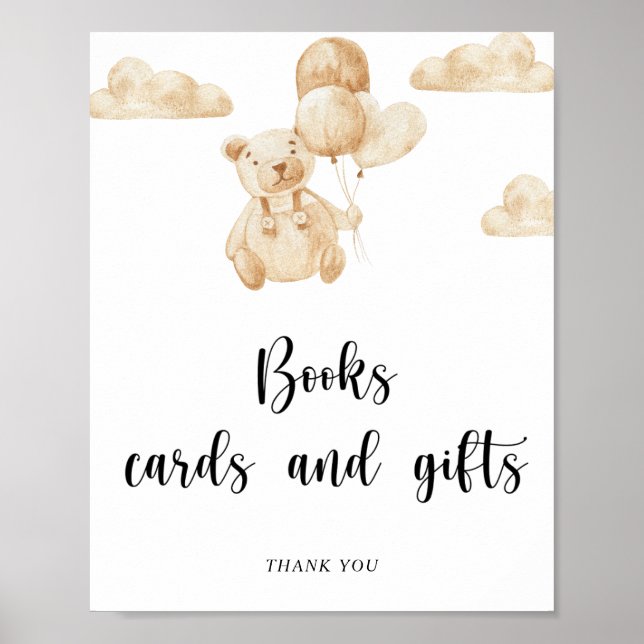 Bear books cards and gifts poster (Front)