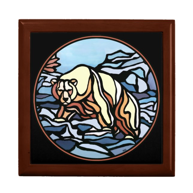 Bear Box Custom Polar Bear Jewelry Box (Front)