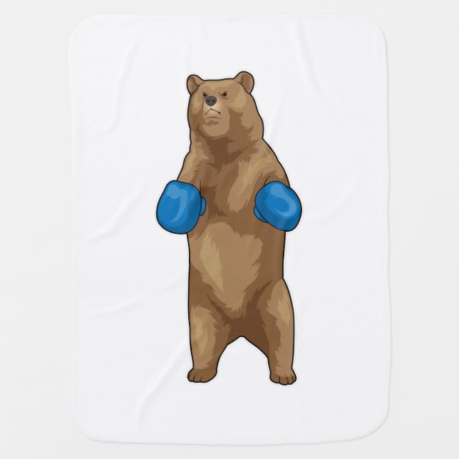 Bear Boxer Boxing gloves Baby Blanket (Front)