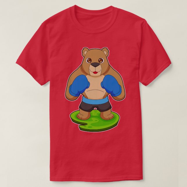 Bear Boxer Boxing gloves Boxing T-Shirt (Design Front)