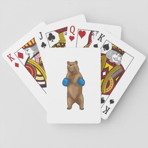 Bear Boxer Boxing gloves Playing Cards
