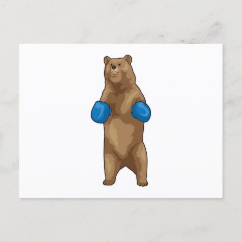 Bear Boxer Boxing gloves Postcard