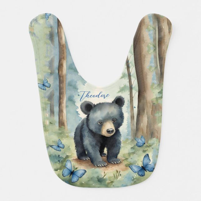 Bear Boy Baby Bib (Front)