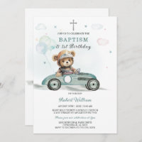 Bear Boy First Birthday and Baptism
