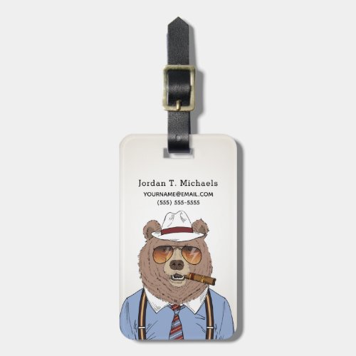 Bear Breakfast  Add Your Name Luggage Tag