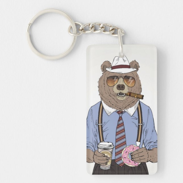 Bear Breakfast Keychain (Front)