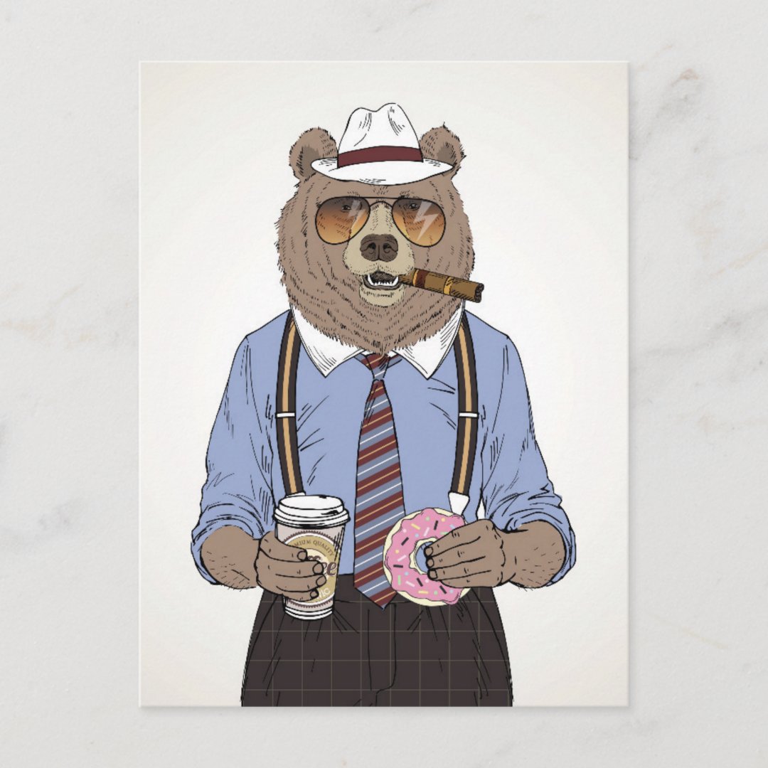 Bear Breakfast Postcard | Zazzle