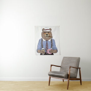 Bear Breakfast Tapestry