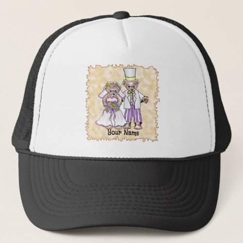 Bear Bride And Groom Trucker Hat