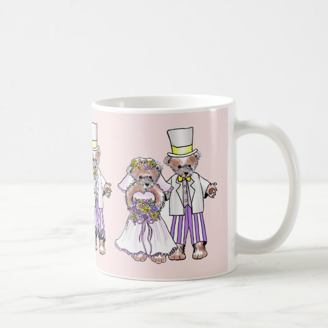 Bear Bride And Groom wedding mug (Right)