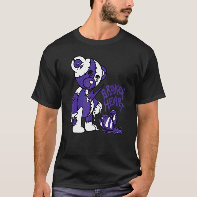 Bear Broken Heart  Loves 5s Matching T-Shirt (Front)