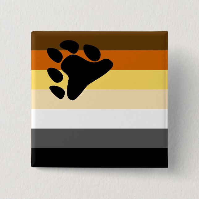 Bear Brotherhood Pride Flag Button (Front)