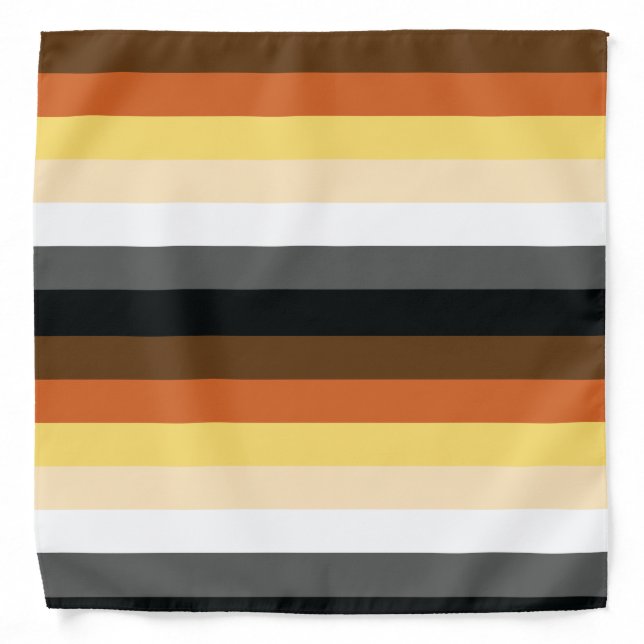 Bear Brotherhood | Pride Flag Design | Stripes | Bandana (Front)