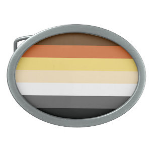 Bear Brotherhood Pride Flag Design Stripes Belt Buckle