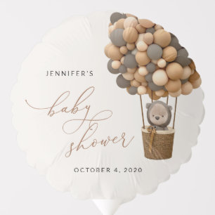 Bear, Brown Balloons, Hot Air Balloon, Baby Shower Balloon