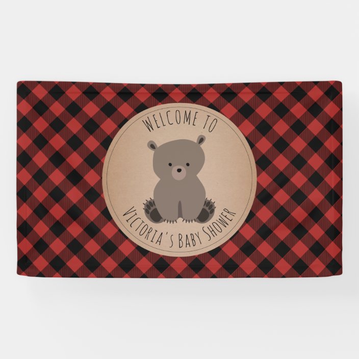 buffalo plaid baby shower