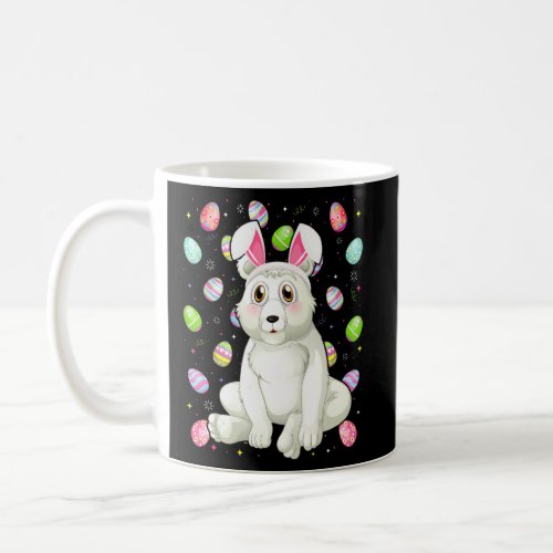 Bear Bunny Easter Egg   Funny Polar Bear Easter Su Coffee Mug
