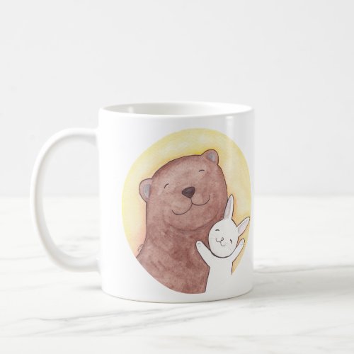 Bear  Bunny Happy Mug Cute Animal Graphic Mug