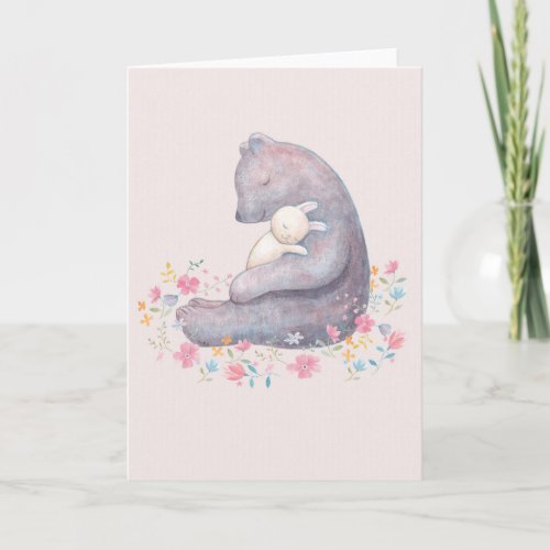 Bear  Bunny I love you Card Anniversary Card
