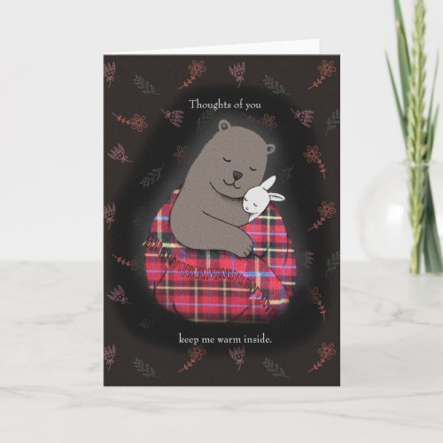 Bear Bunny Love Couple Valentine Anniversary Cute Card